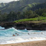 Surfing scene